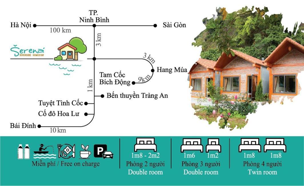 Serena Riverside Homestay - Trang An Ninh Binh Exterior photo